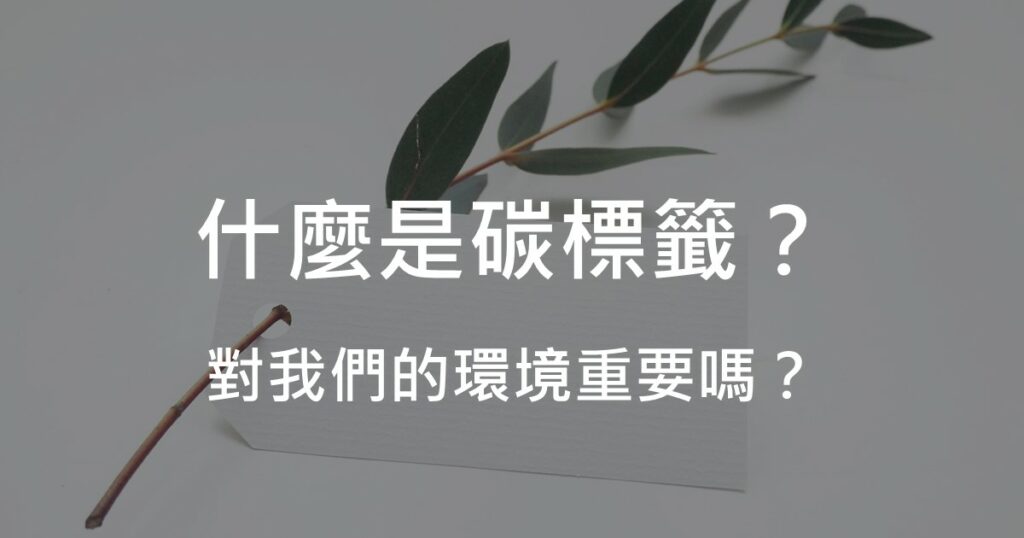 什麼是碳標籤?對環境重要嗎?